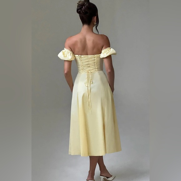 NWT BABYBOO YELLOW MIDI DRESS - Picture 7 of 10